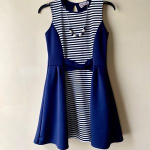 Blue striped dress junior